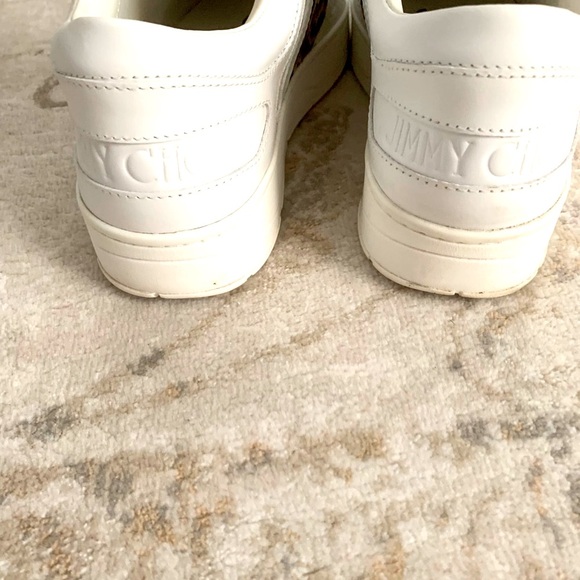 Jimmy Choo Low Top Leather Sneakers - Picture 9 of 11